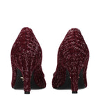 Prada Red Fabric Mid Heel Pumps Prada