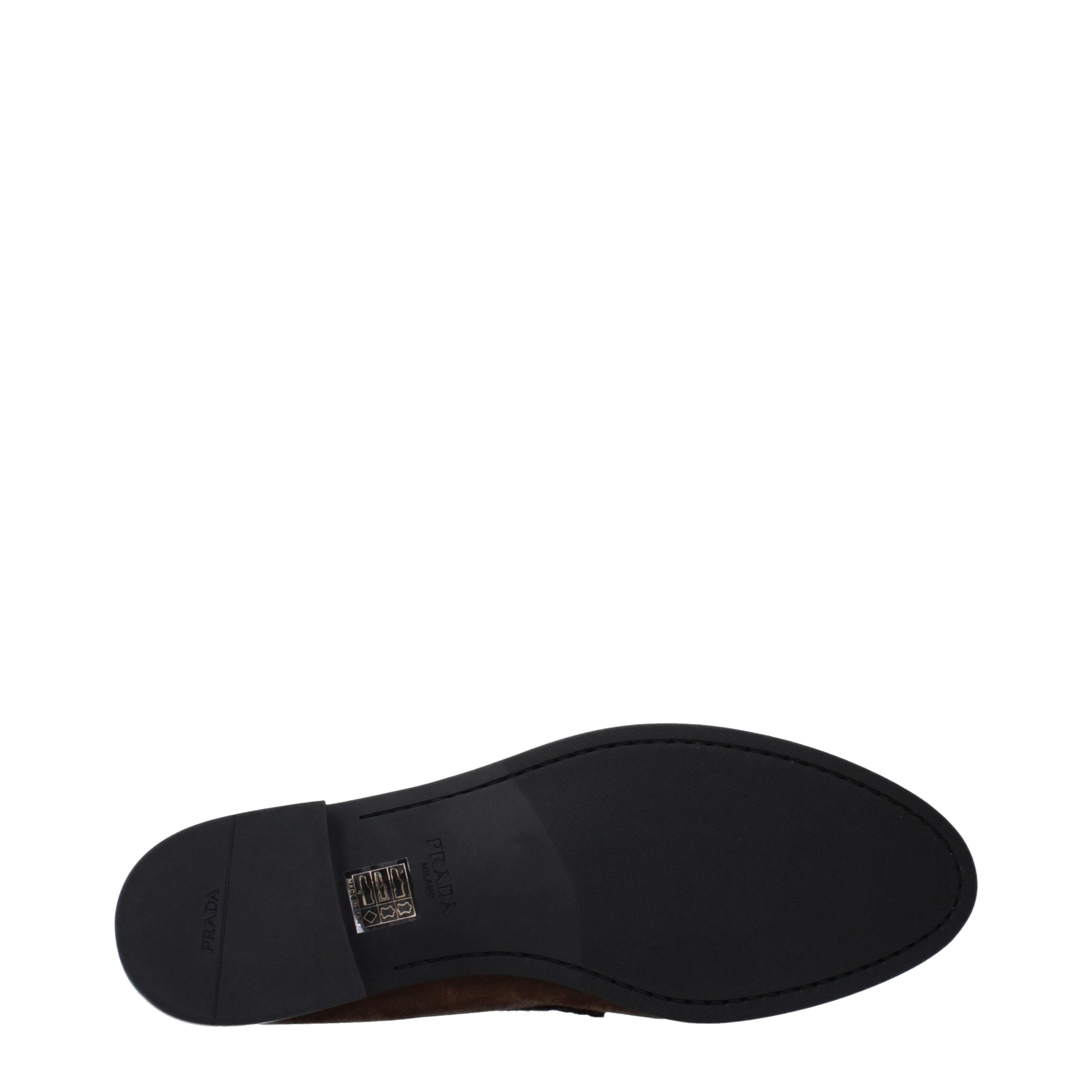 Prada Brown Leather Slip-On Loafers Prada