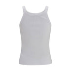 Fendi White Cotton Tank Tops Fendi