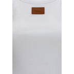 Fendi White Cotton Tank Tops Fendi