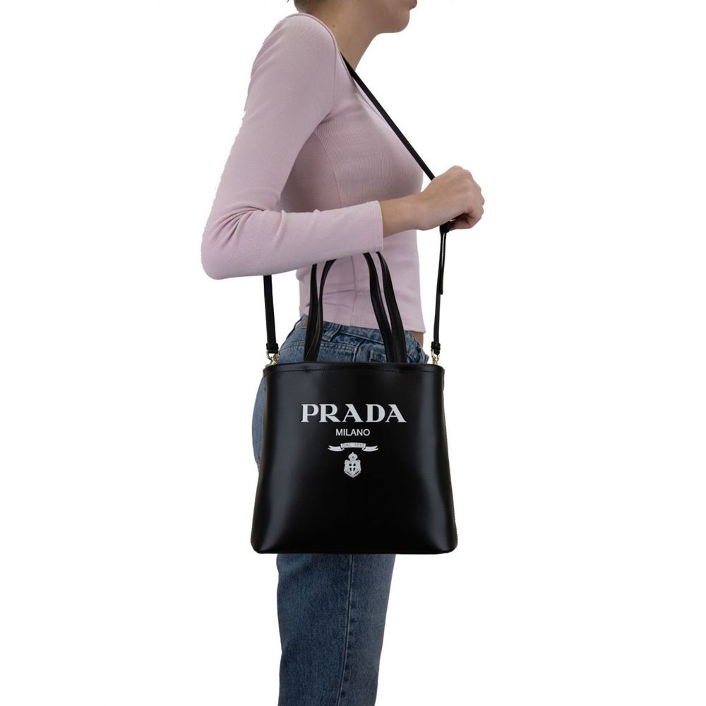 Prada Black Calfskin Tote Bag Prada
