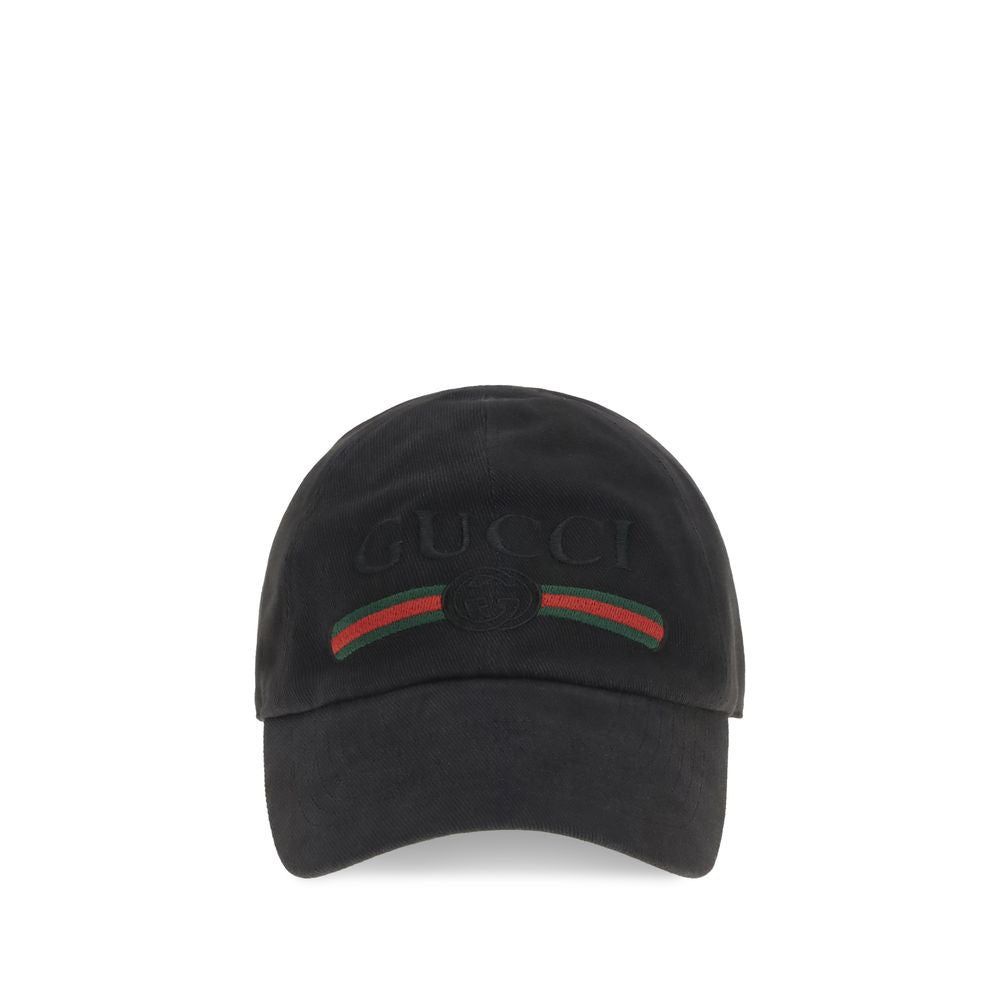 Gucci Black Cotton Cap (Baseball Hat) Gucci