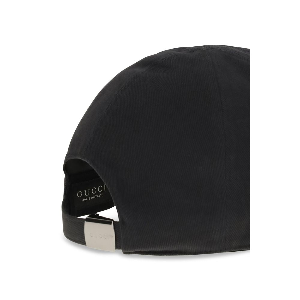Gucci Black Cotton Cap (Baseball Hat) Gucci