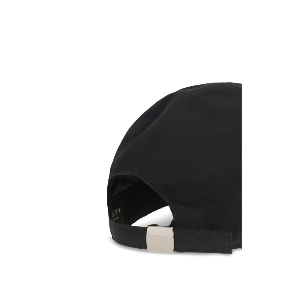 Gucci Black Cotton Cap (Baseball Hat) Gucci