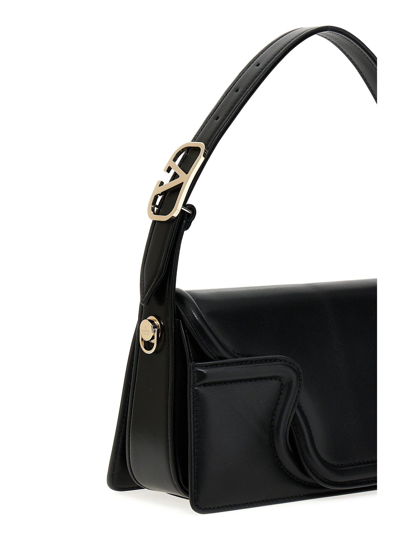 Valentino Garavani Black Leather Shoulder Bag Valentino Garavani