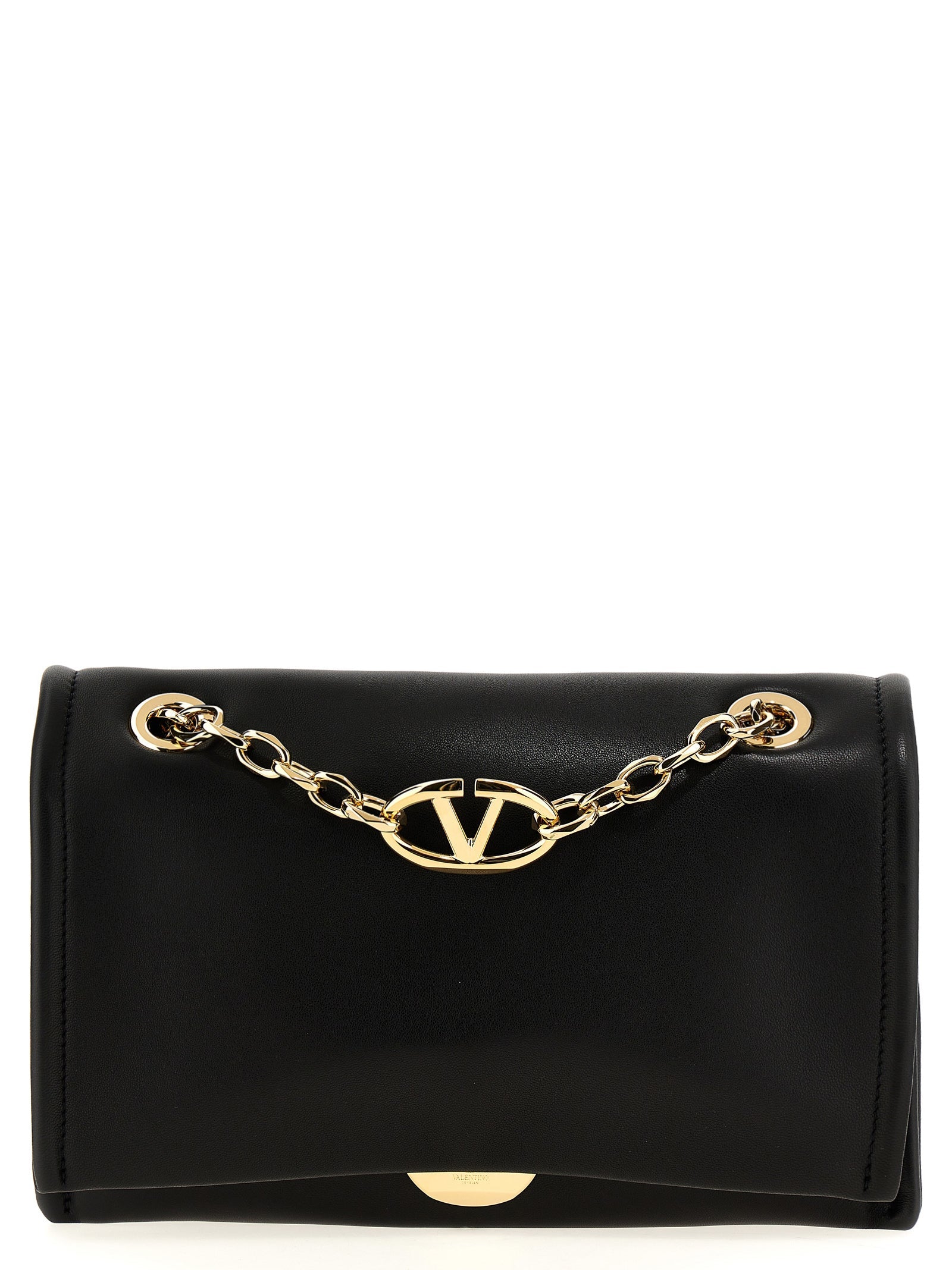 Valentino Garavani Black Lamb Leather Shoulder Bag Valentino Garavani