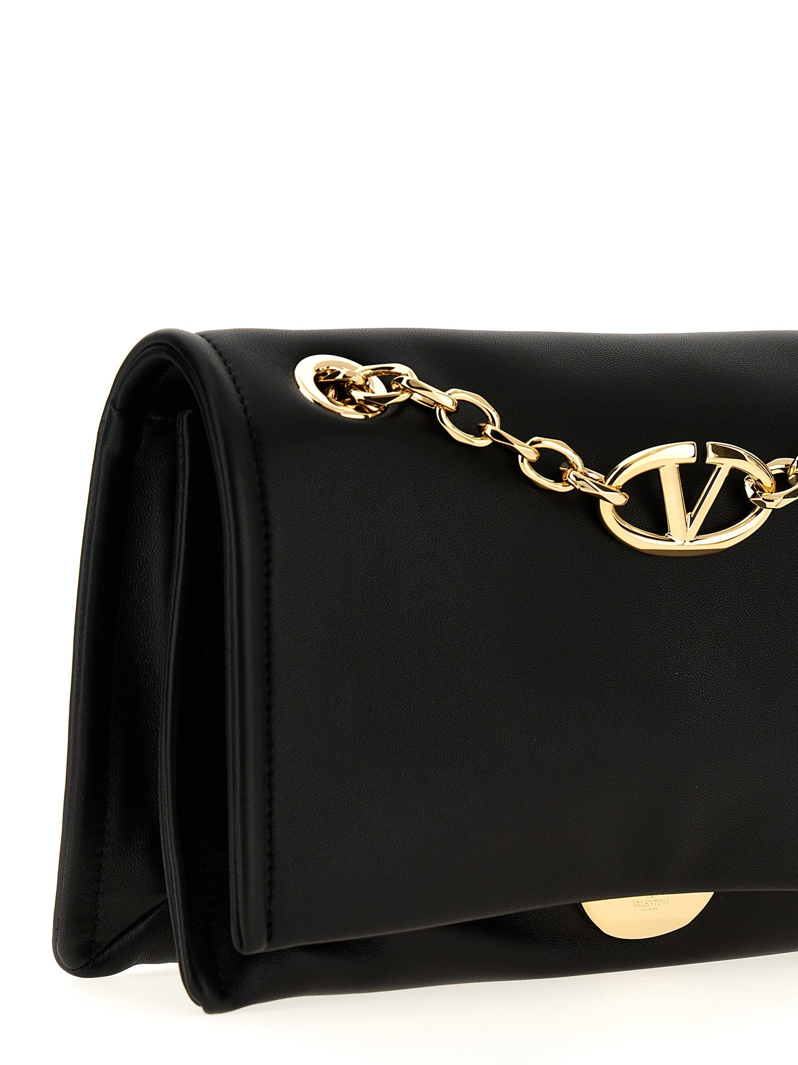 Valentino Garavani Black Lamb Leather Shoulder Bag Valentino Garavani