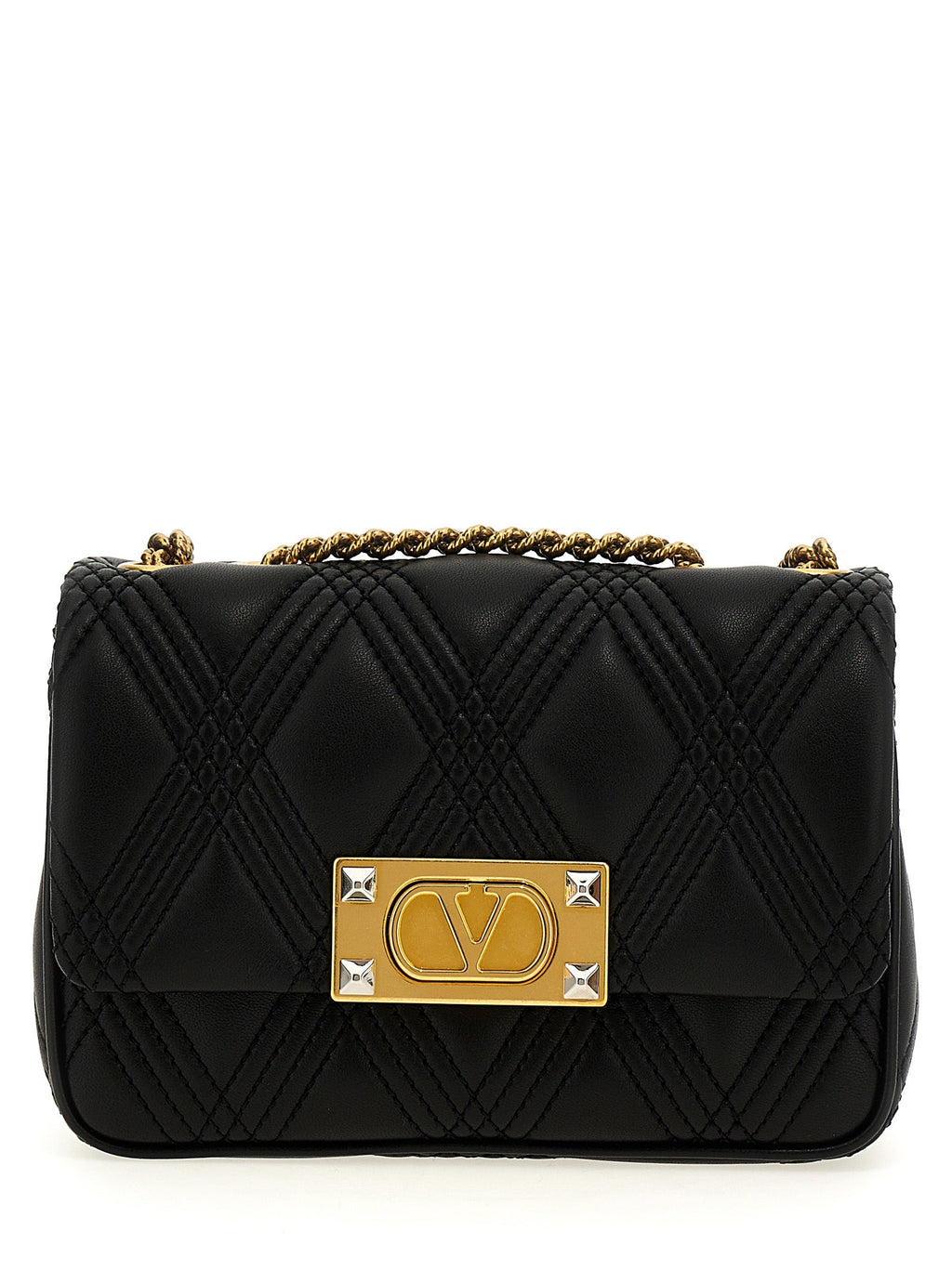 Valentino Garavani Black Lamb Leather Shoulder Bag Valentino Garavani