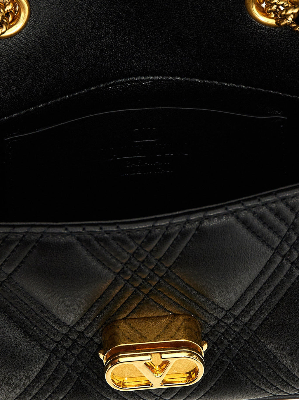 Valentino Garavani Black Lamb Leather Shoulder Bag Valentino Garavani