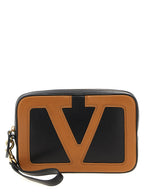 Valentino Garavani Multicolor Lamb Leather Clutch Bag Valentino Garavani