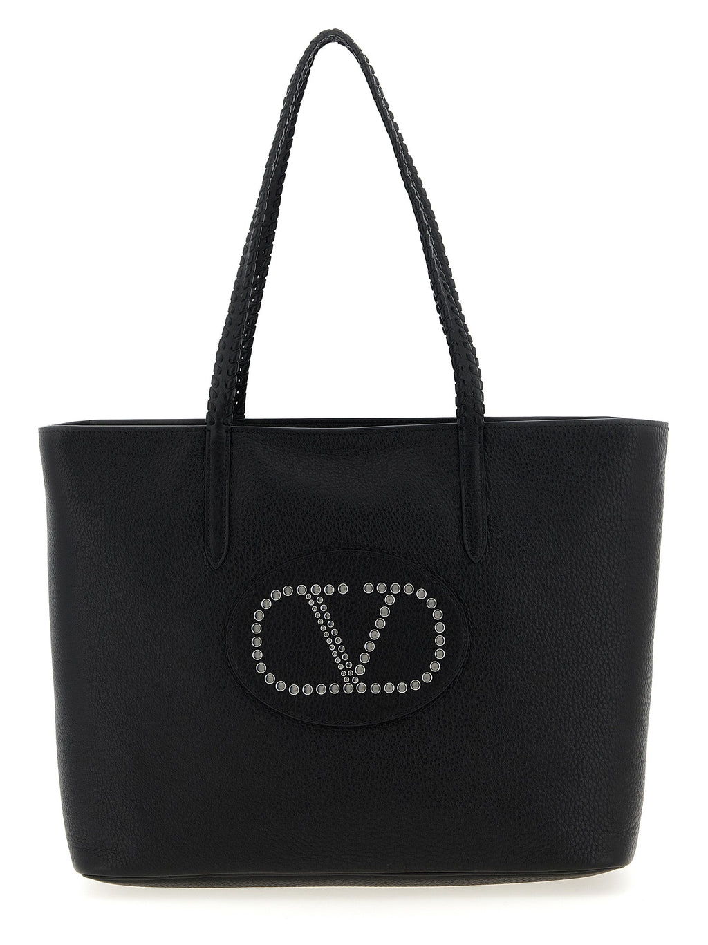 Valentino Garavani Black Calfskin Tote Bag Valentino Garavani