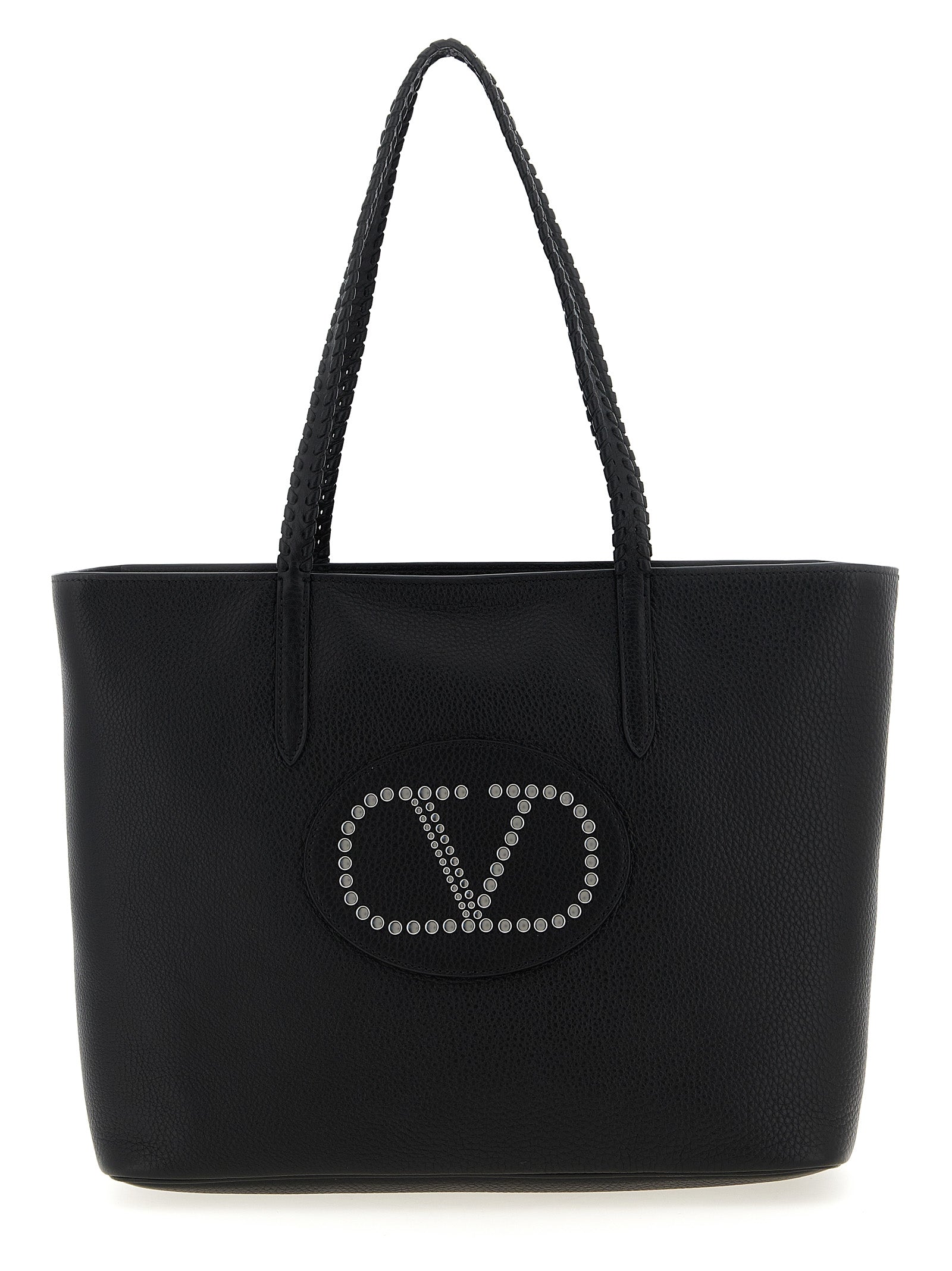 Valentino Garavani Black Calfskin Tote Bag Valentino Garavani
