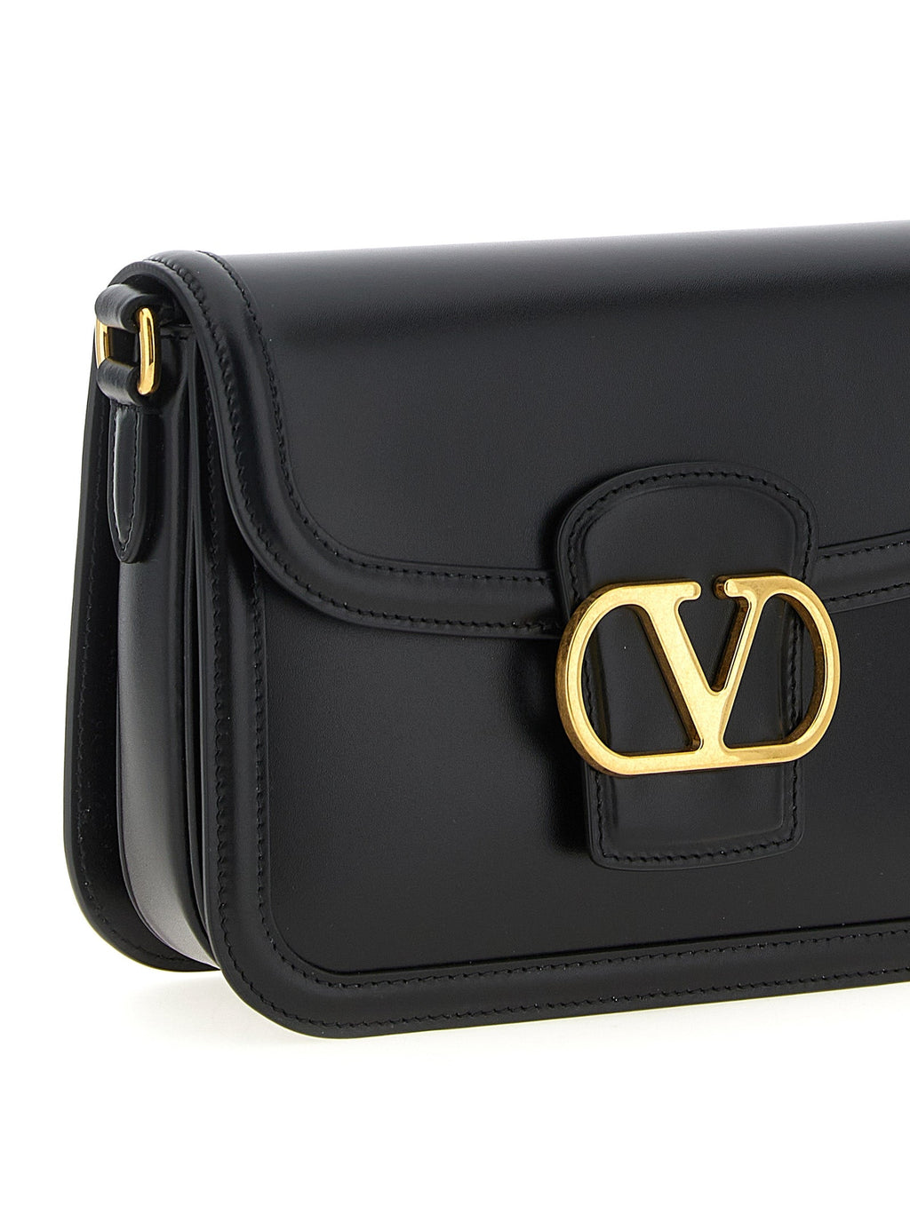 Valentino Garavani Black Calfskin Crossbody Bag Valentino Garavani