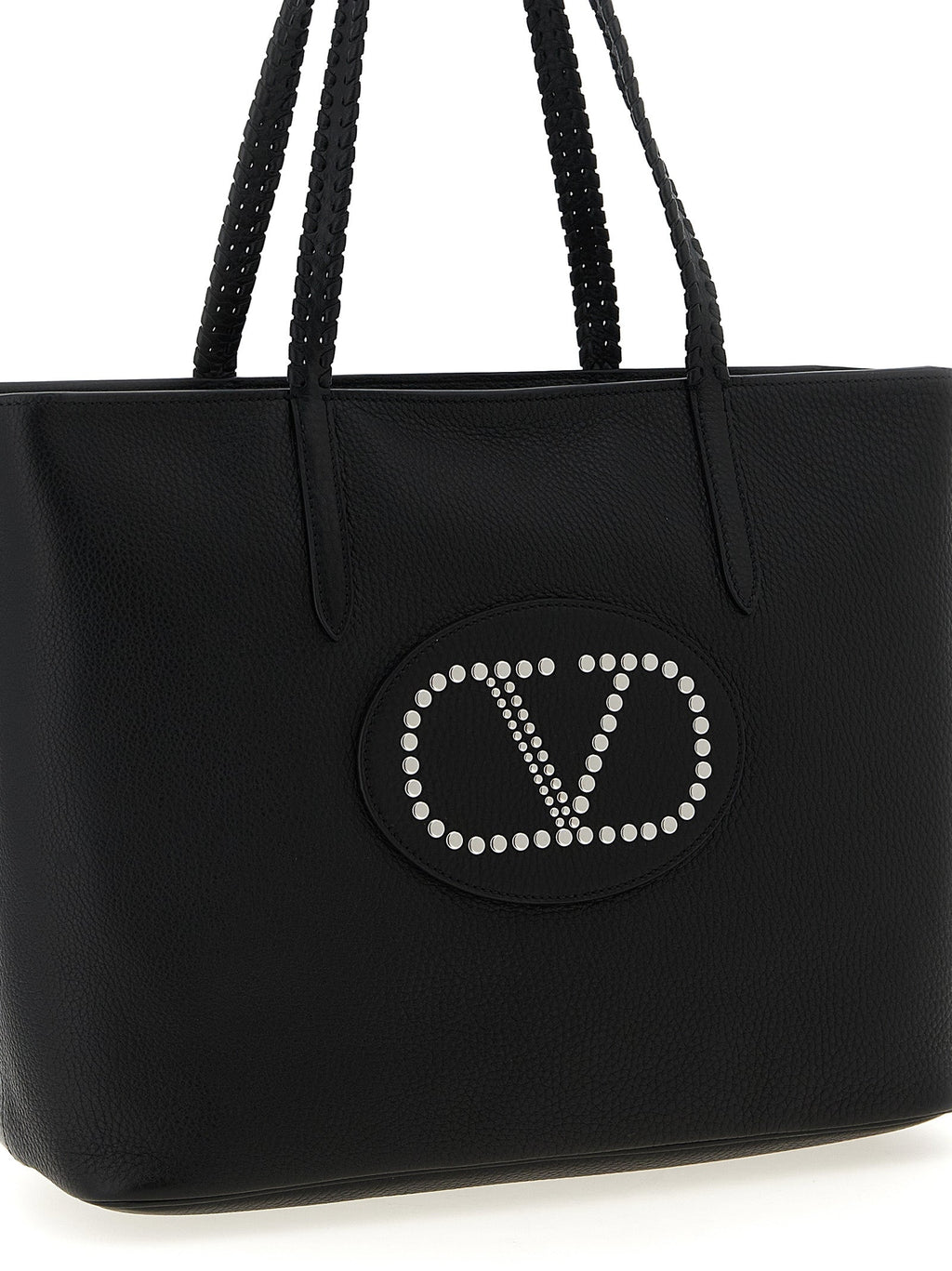 Valentino Garavani Black Calfskin Tote Bag Valentino Garavani