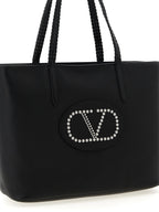 Valentino Garavani Black Calfskin Tote Bag Valentino Garavani