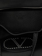 Valentino Garavani Black Calfskin Tote Bag Valentino Garavani