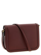 Valentino Garavani Bordeaux Calfskin Crossbody Bag Valentino Garavani
