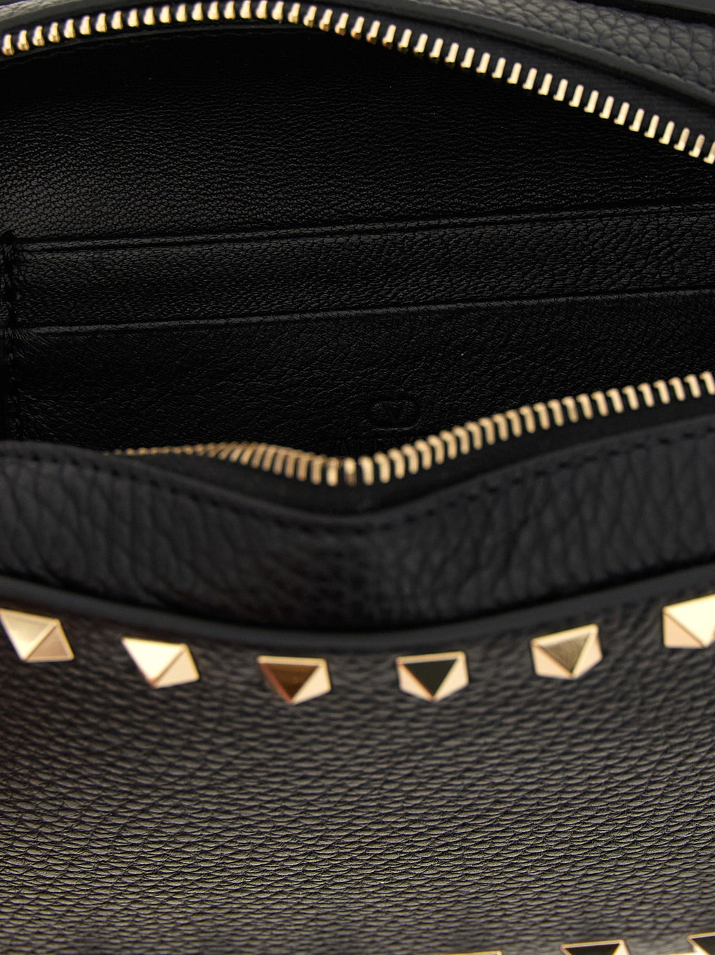 Valentino Garavani Black Calfskin Crossbody Bag Valentino Garavani