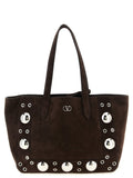 Valentino Garavani Brown Cowhide Tote Bag Valentino Garavani