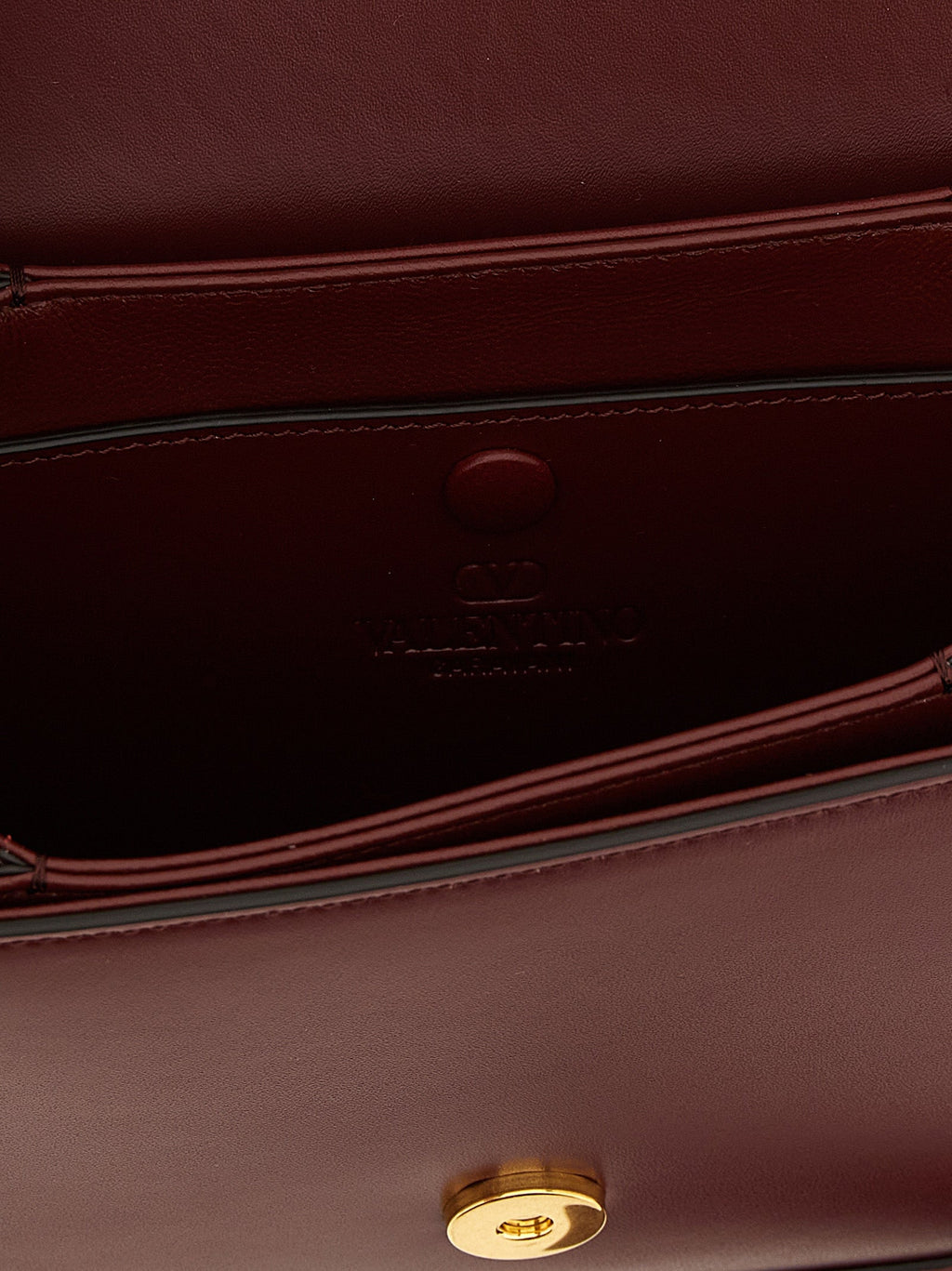 Valentino Garavani Bordeaux Calfskin Crossbody Bag Valentino Garavani