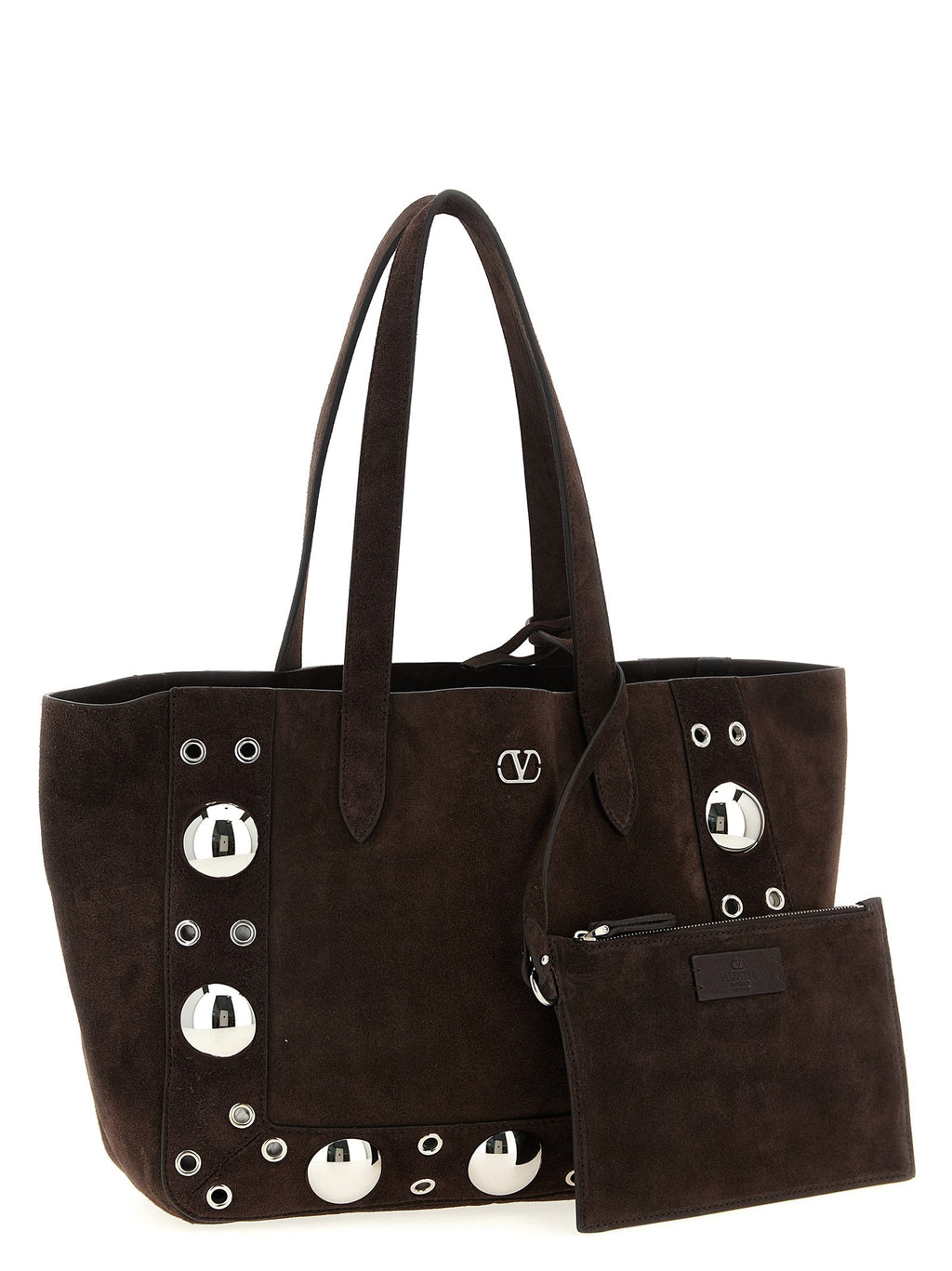 Valentino Garavani Brown Cowhide Tote Bag Valentino Garavani