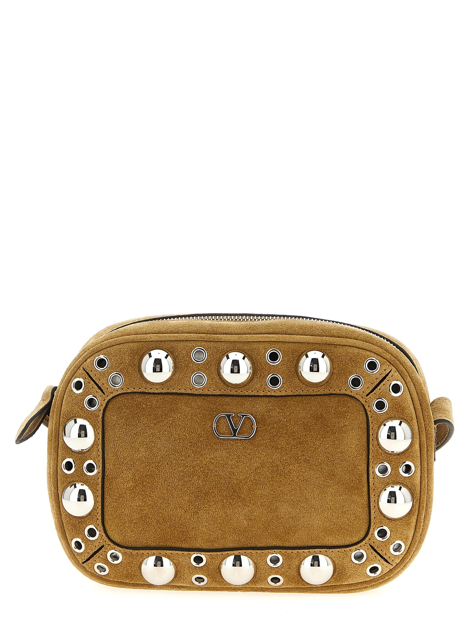 Valentino Garavani Beige Cowhide Crossbody Bag Valentino Garavani