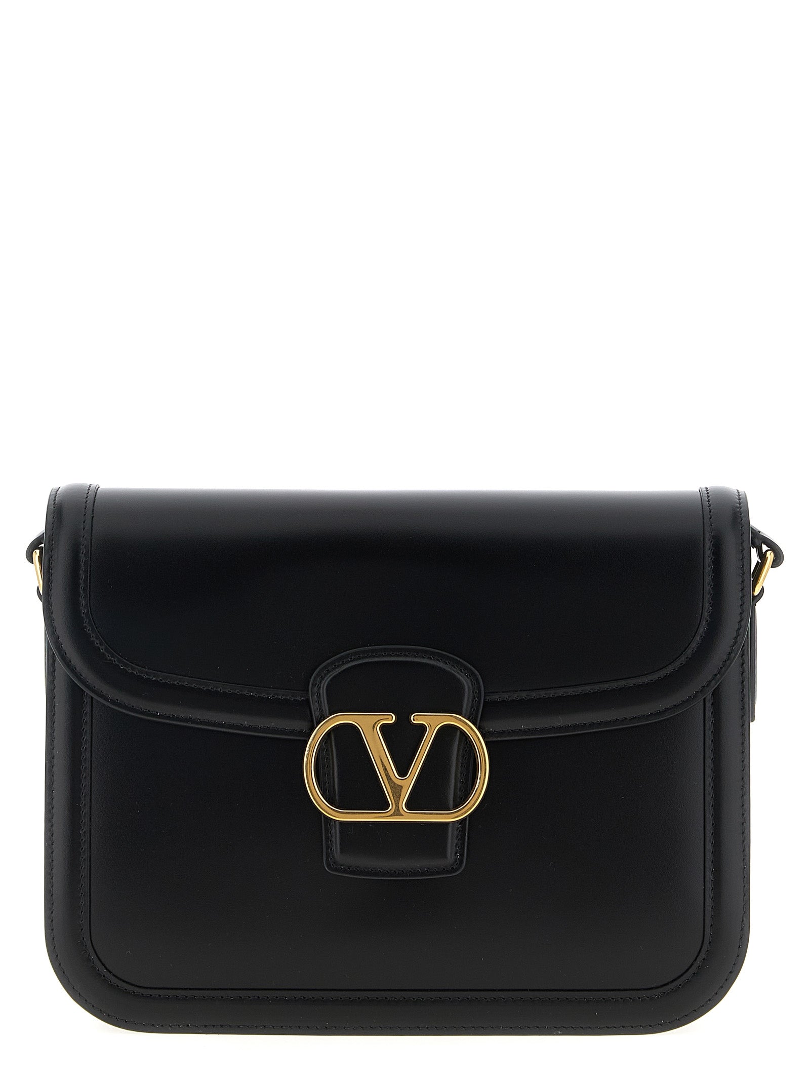 Valentino Garavani Black Calfskin Shoulder Bag Valentino Garavani