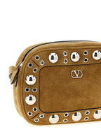 Valentino Garavani Beige Cowhide Crossbody Bag Valentino Garavani