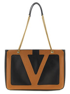 Valentino Garavani Brown Lamb Leather Tote Bag Valentino Garavani