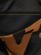 Valentino Garavani Brown Lamb Leather Tote Bag Valentino Garavani