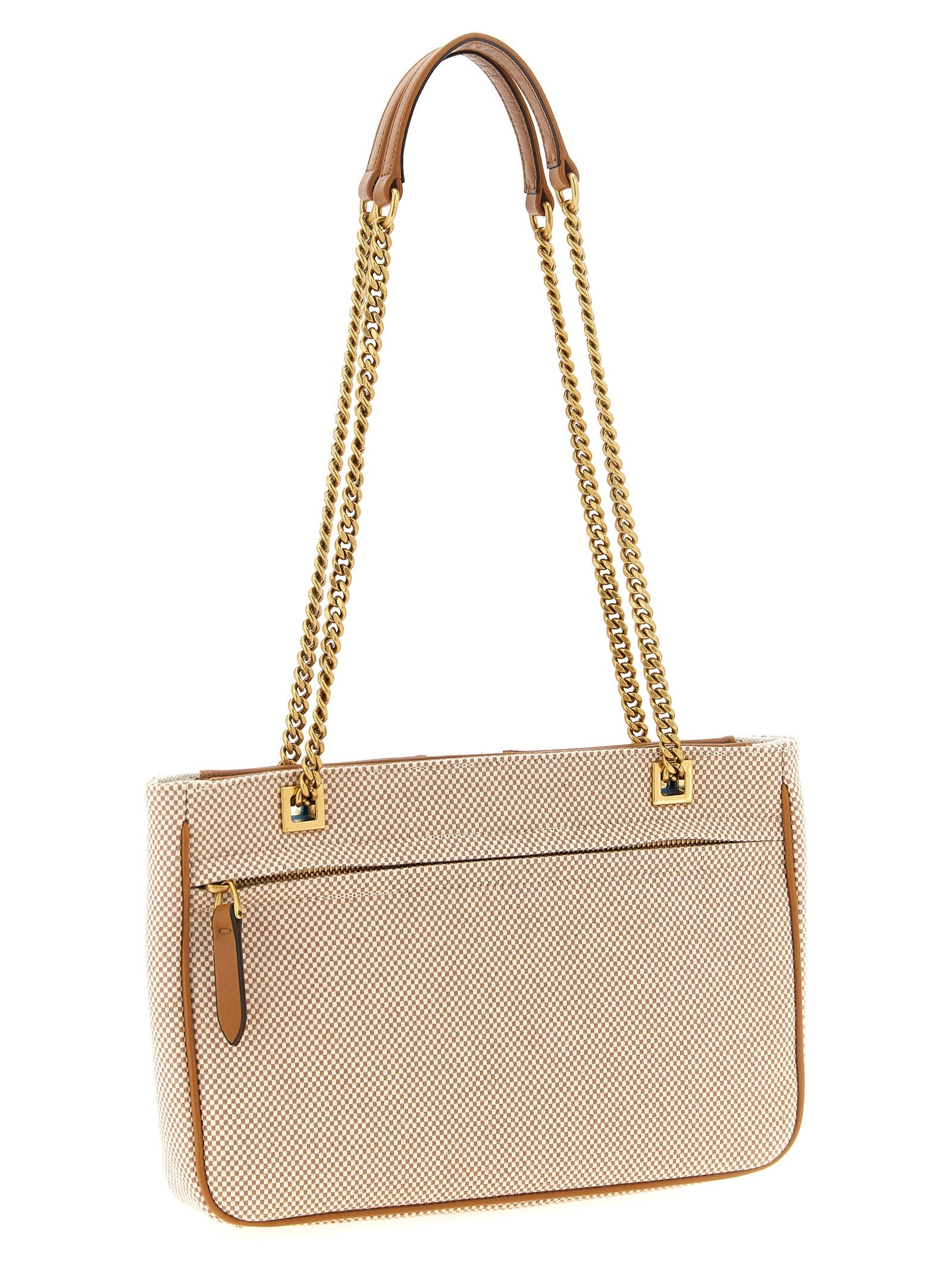 Valentino Garavani Brown Cotton Shoulder Bag Valentino Garavani