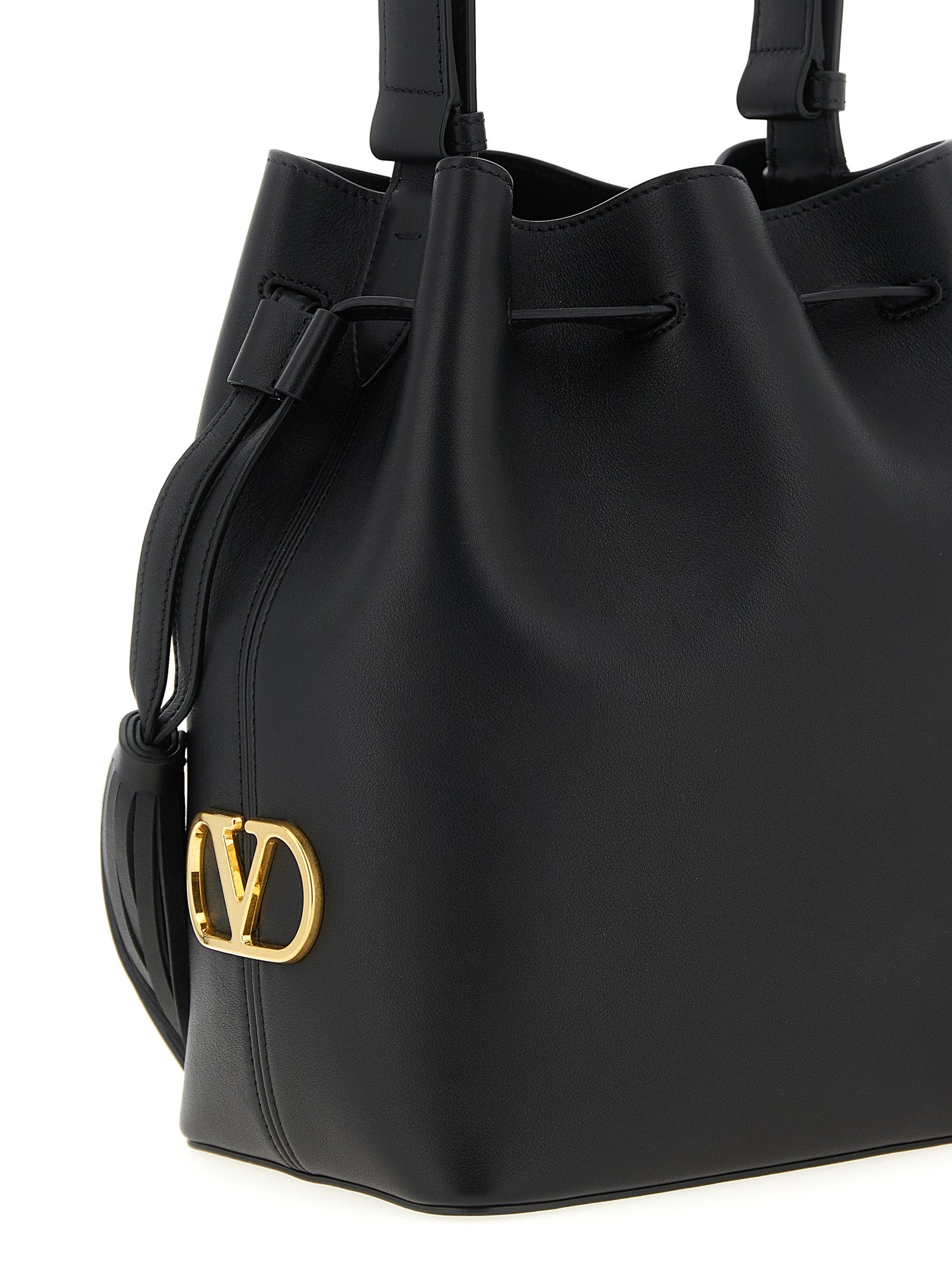 Valentino Garavani Black Calfskin Shoulder Bag Valentino Garavani