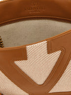 Valentino Garavani Brown Cotton Shoulder Bag Valentino Garavani