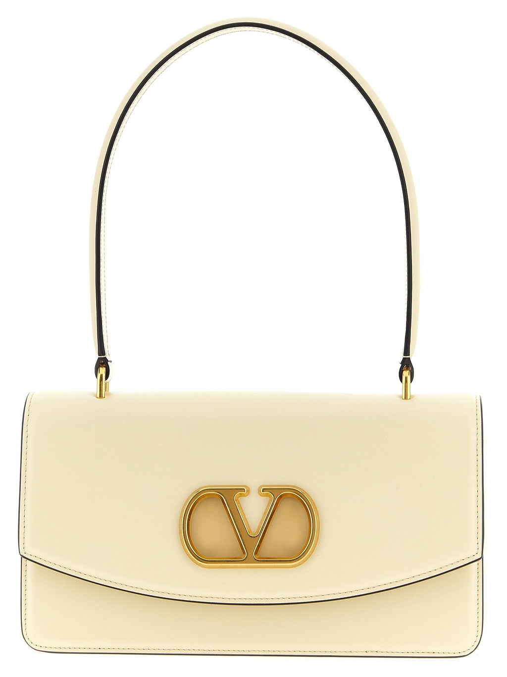 Valentino Garavani White Calfskin Shoulder Bag Valentino Garavani