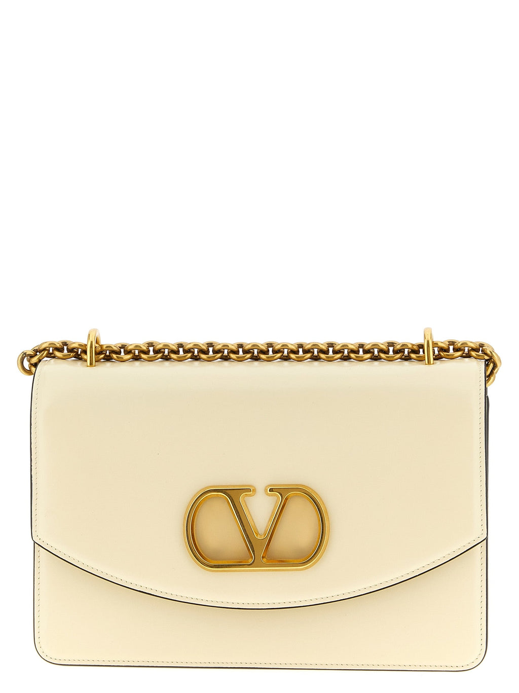 Valentino Garavani White Calfskin Shoulder Bag Valentino Garavani