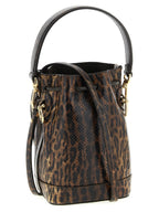 Fendi Brown Velvet Leather Handbag Fendi