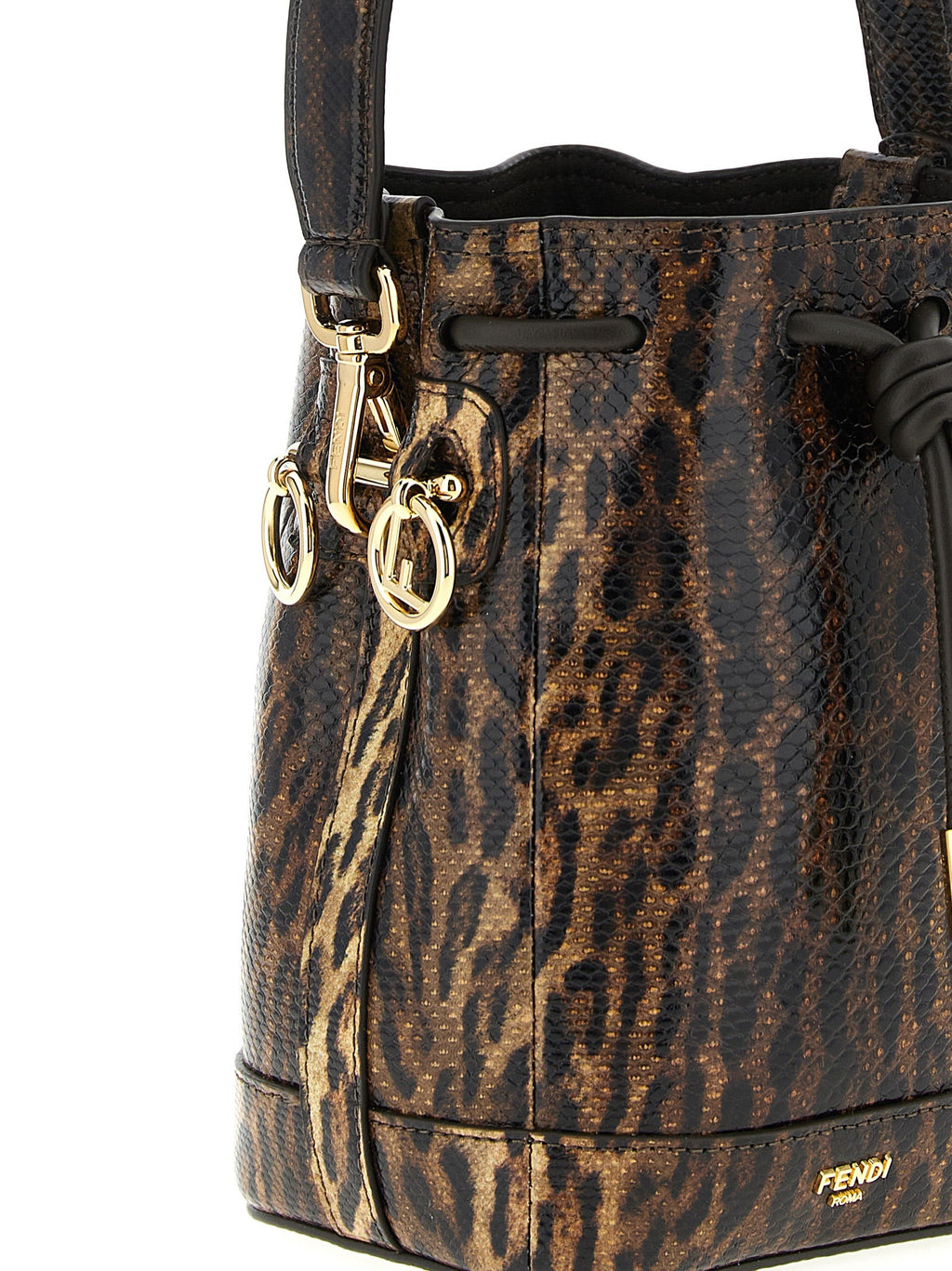 Fendi Brown Velvet Leather Handbag Fendi