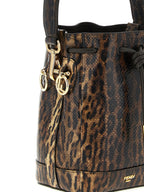 Fendi Brown Velvet Leather Handbag Fendi