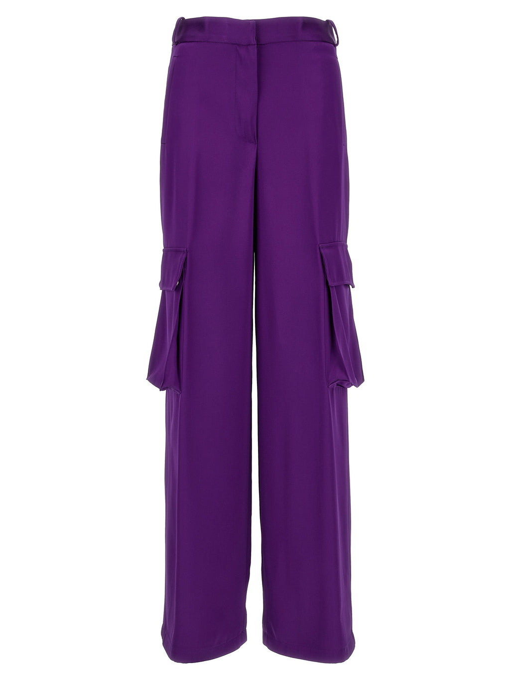Versace Purple Viscose Cargo Pants Versace