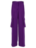 Versace Purple Viscose Cargo Pants Versace