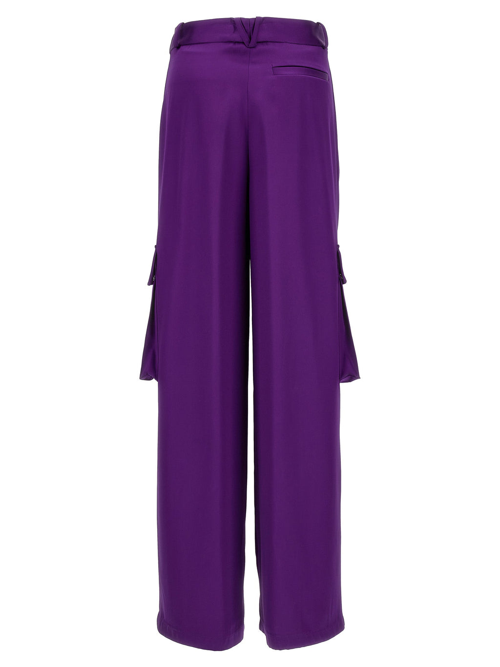 Versace Purple Viscose Cargo Pants Versace