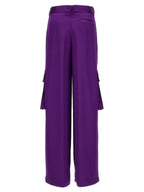 Versace Purple Viscose Cargo Pants Versace
