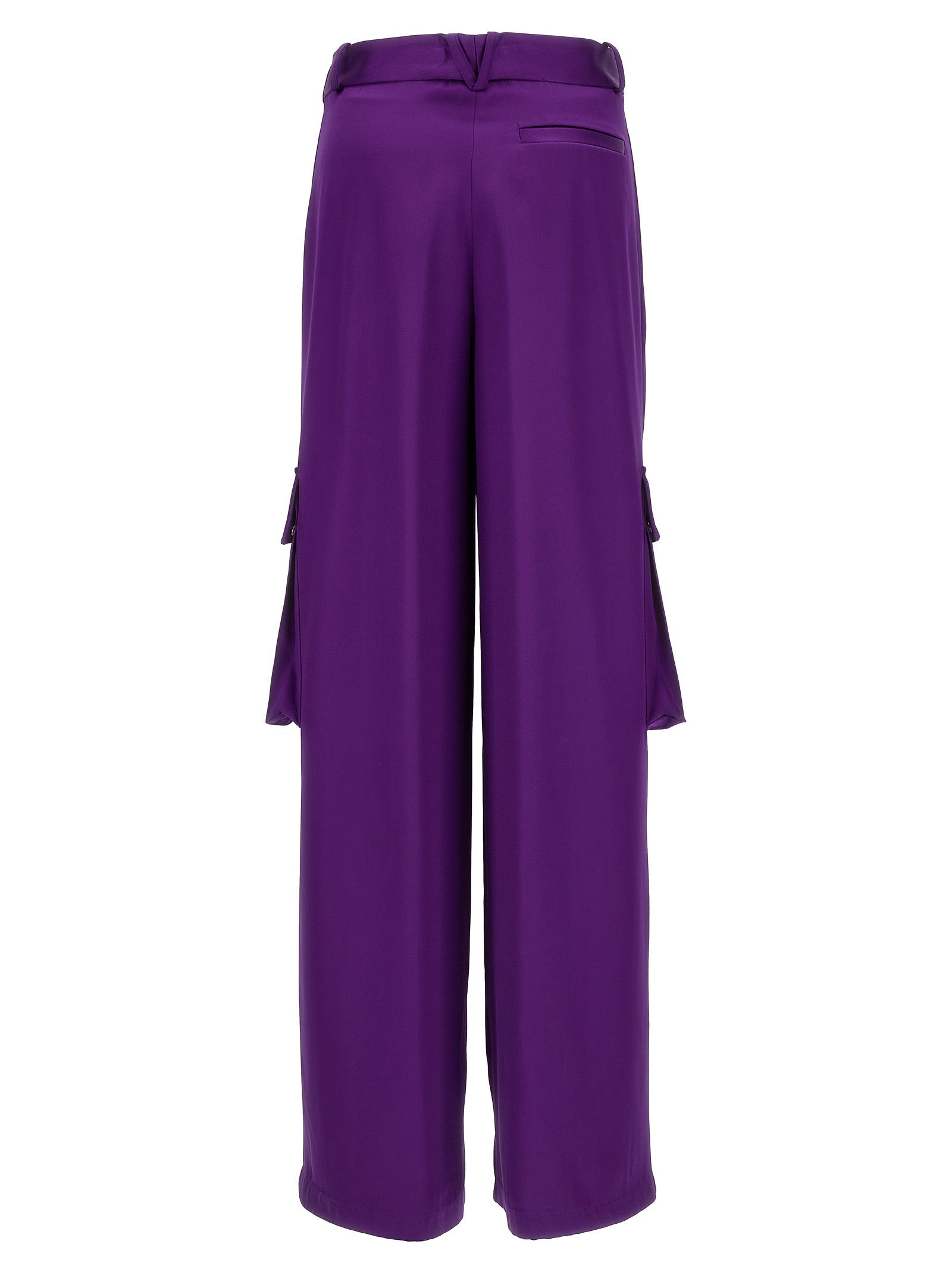 Versace Purple Viscose Cargo Pants Versace