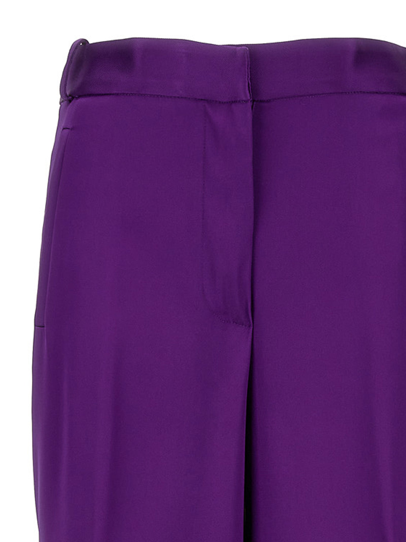 Versace Purple Viscose Cargo Pants Versace