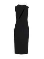 Versace Black Acetate Midi Dress Versace