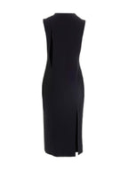 Versace Black Acetate Midi Dress Versace