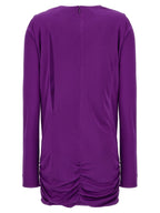Versace Purple Viscose Short Dress Versace