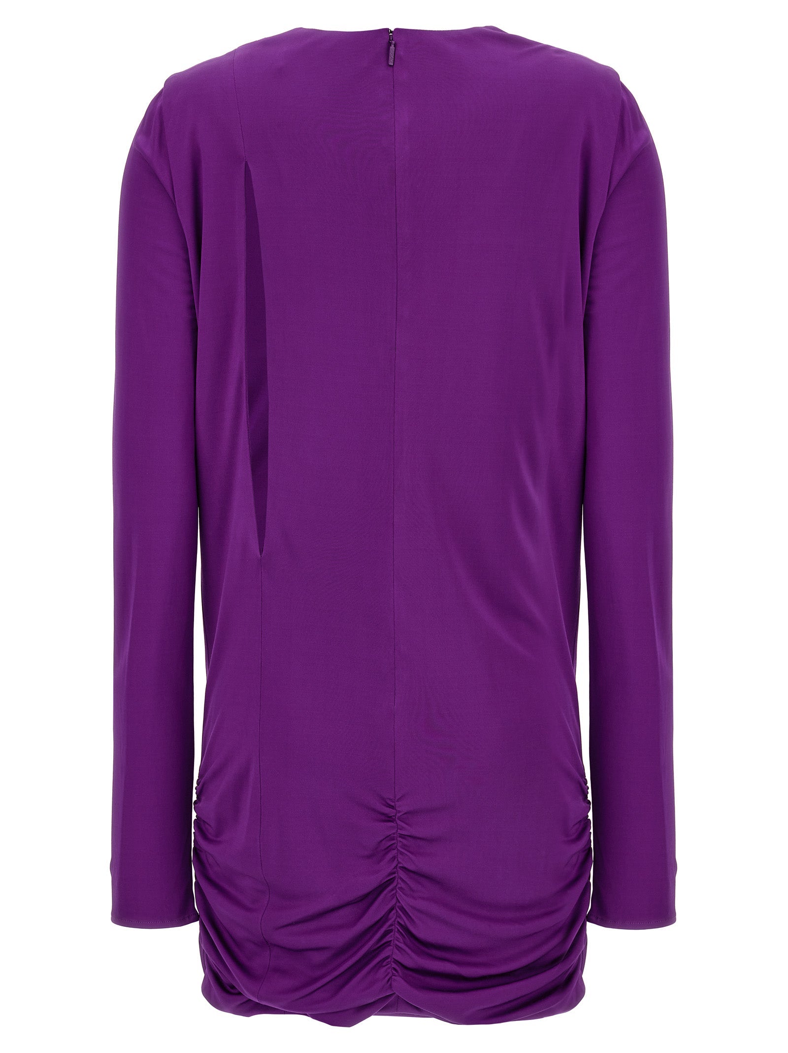 Versace Purple Viscose Short Dress Versace