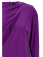 Versace Purple Viscose Short Dress Versace