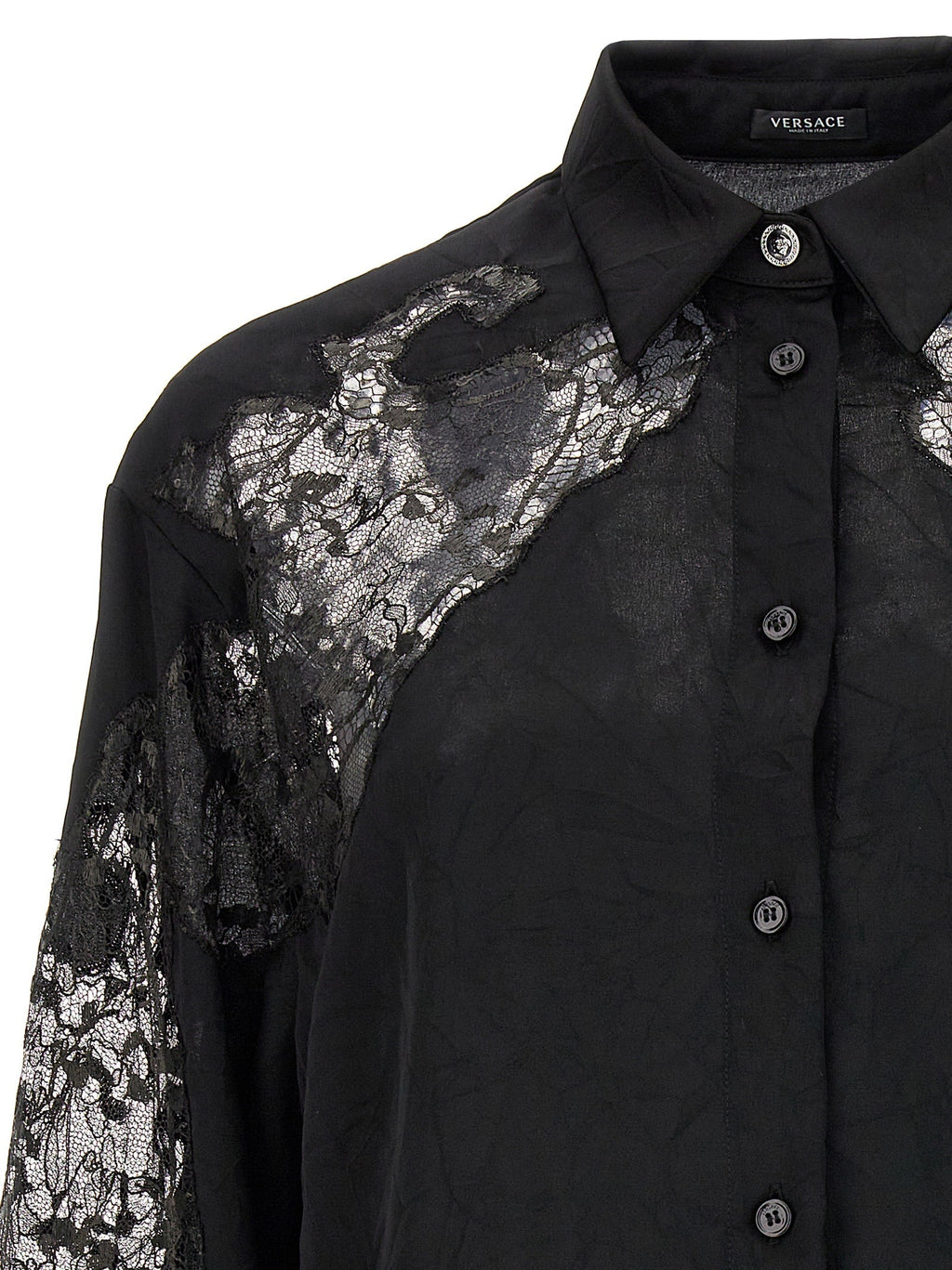 Versace Black Polyester Blouse Versace